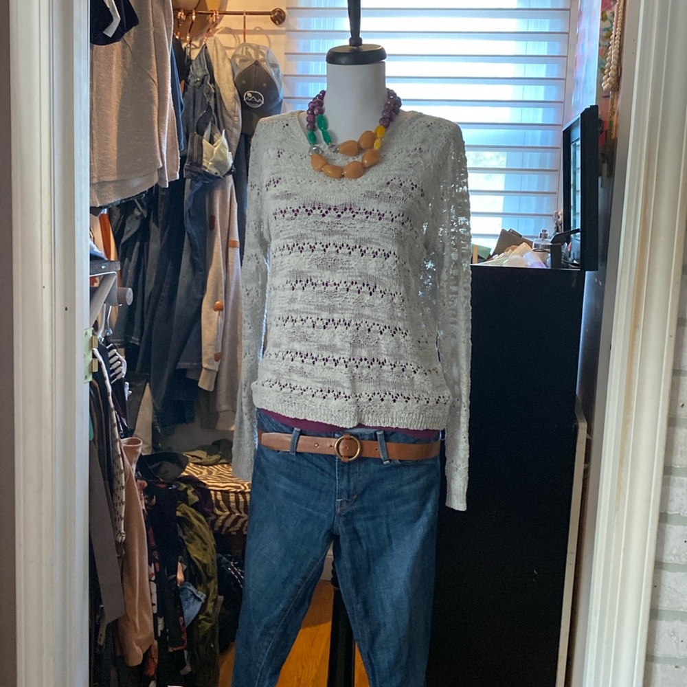 Sheer detail sweater